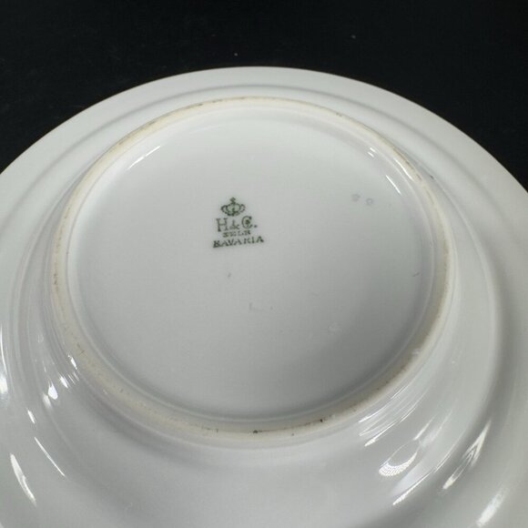 Heinrich & Co H&C Selb Bavaria Porcelain Round Butter Dish Container Vintage - Picture 10 of 16